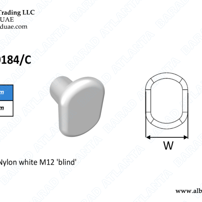 Threaded Plug in Nylon White M12 MIV